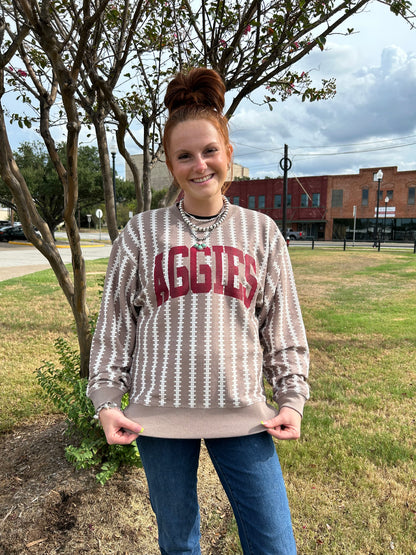 Aggie Football Corded Sweatshirt