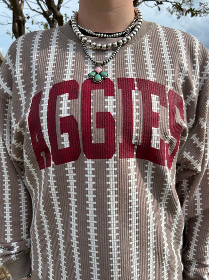 Aggie Football Corded Sweatshirt