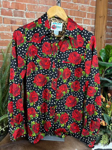 Rodeo Quincy Retro Rose Button Down