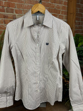 Load image into Gallery viewer, Pink &amp; Navy Stripe Button Down