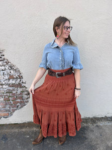 Gauzee Embroidered Skirt
