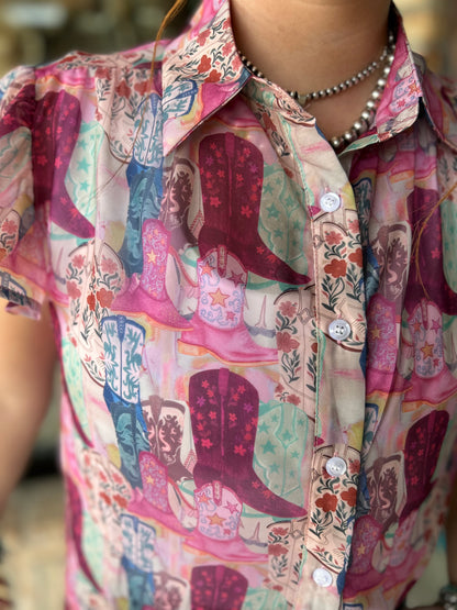 Funky Boot Blouse