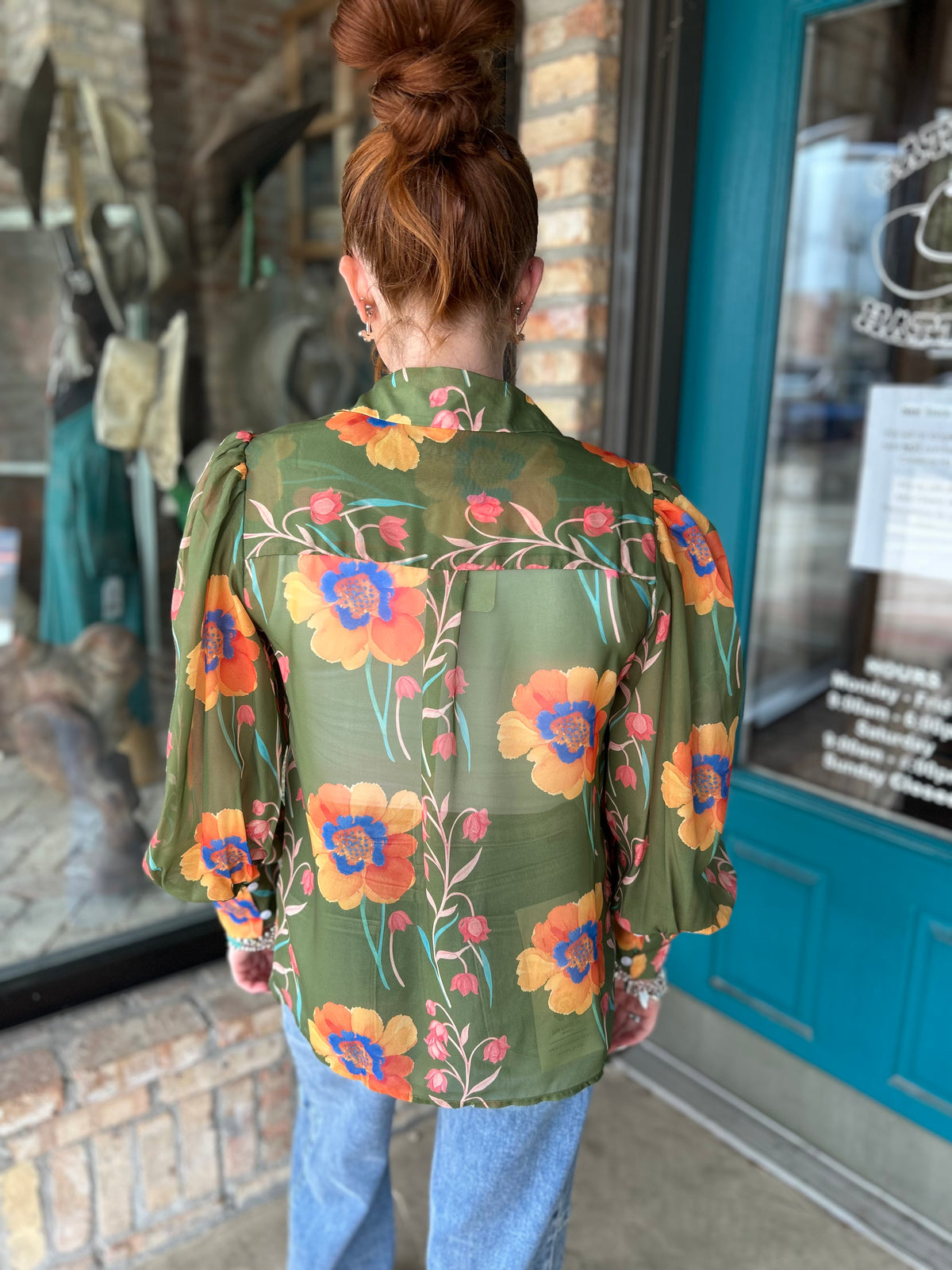 Morgan Shirt - Olive Floral