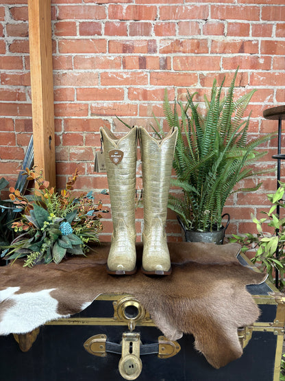 Casanova Boots -Champagne Croc