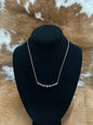 Graduaded Navajo & Gold Bar Necklace