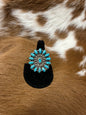 Silver & Turq Adj Ring