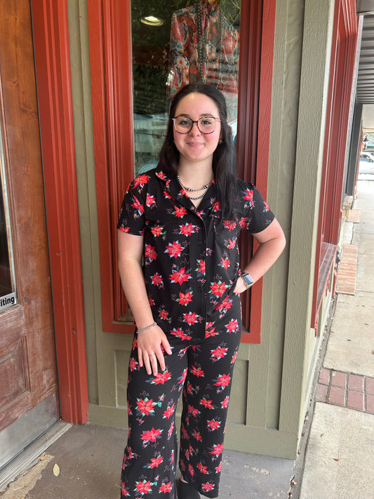 Poinsettias Pajama Set