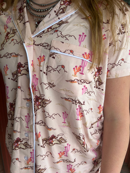 Vintage Cowgirl Pajama Set
