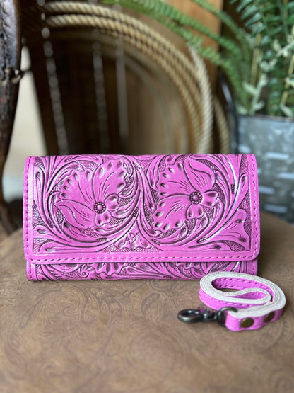 Tooled Wristlet Wallet