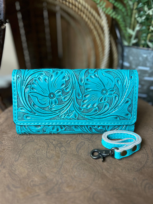 Tooled Wristlet Wallet