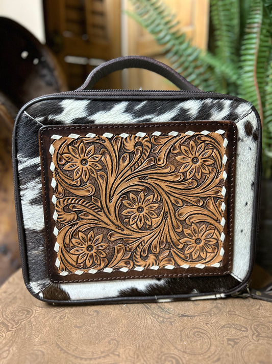 Tooled Cowhide Jewelry Box