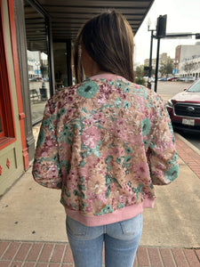 Spring Forward Sequin Bomber