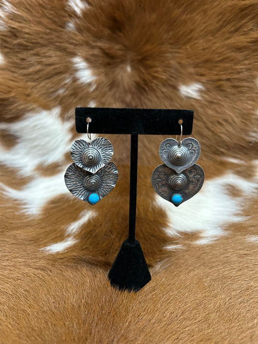 Funky Mismatch Heart Earrings