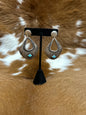 Silver Dangle W/ Turq Stone Earrings