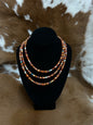 Tri Color 3 Std Spiney Necklace