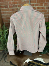 Load image into Gallery viewer, Olive &amp; Coral Stripe Button Down