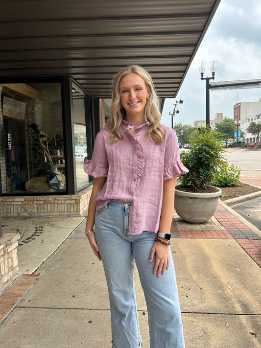 Cross Eyed Linen Top