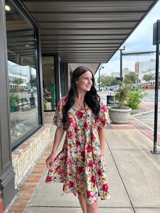 Corduroy Roses Dress