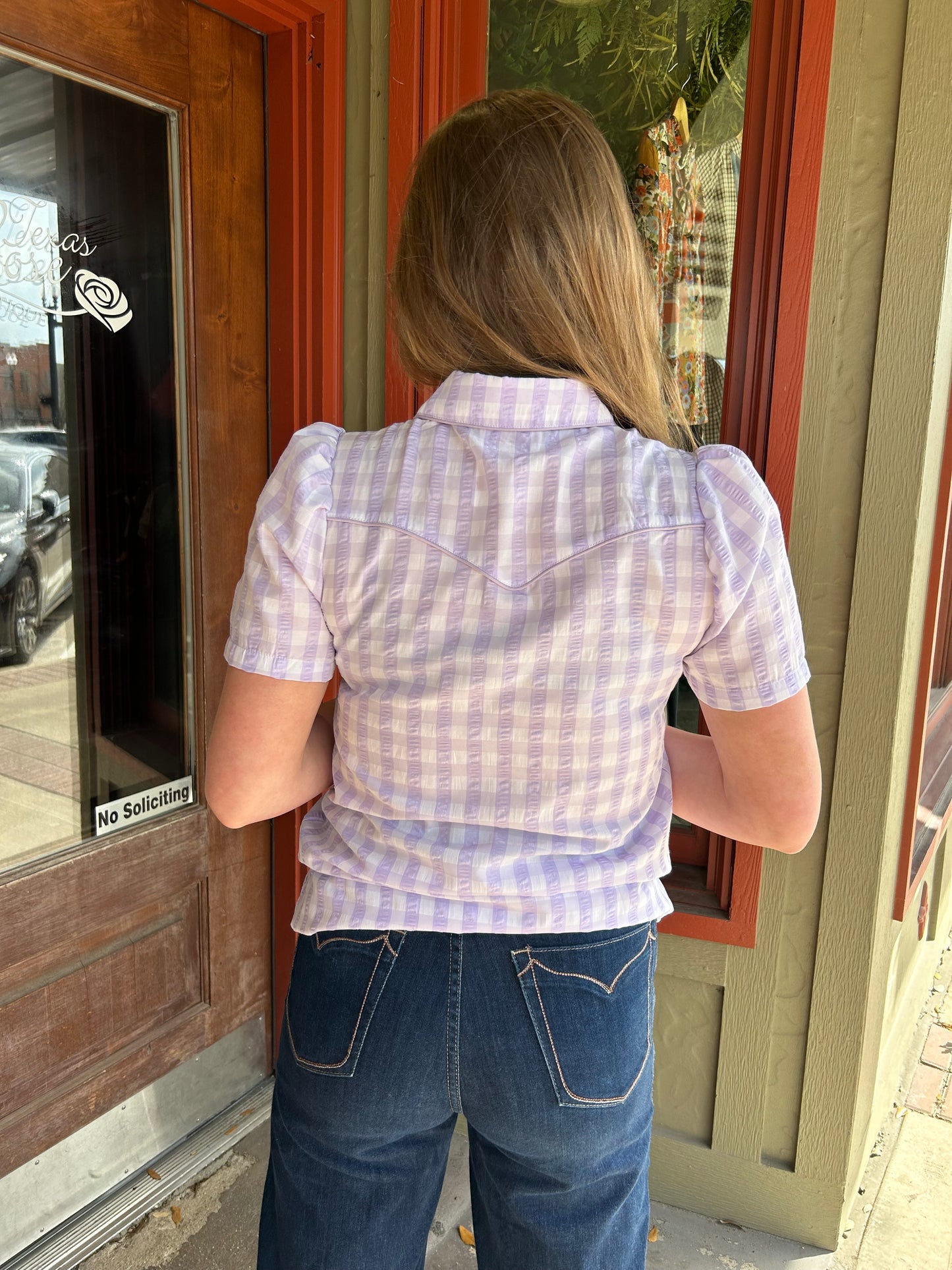 Brazos Shirt - Lav Gingham
