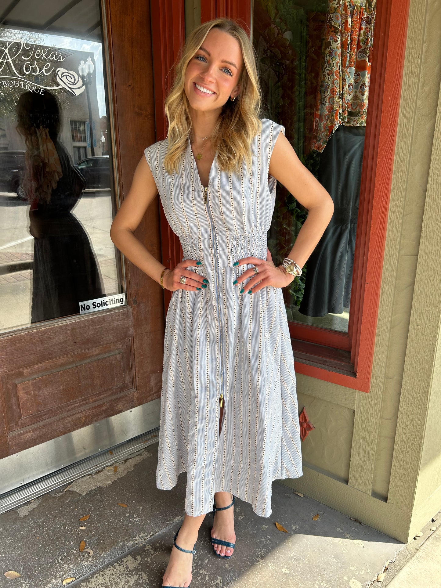 Linear Flower Dress