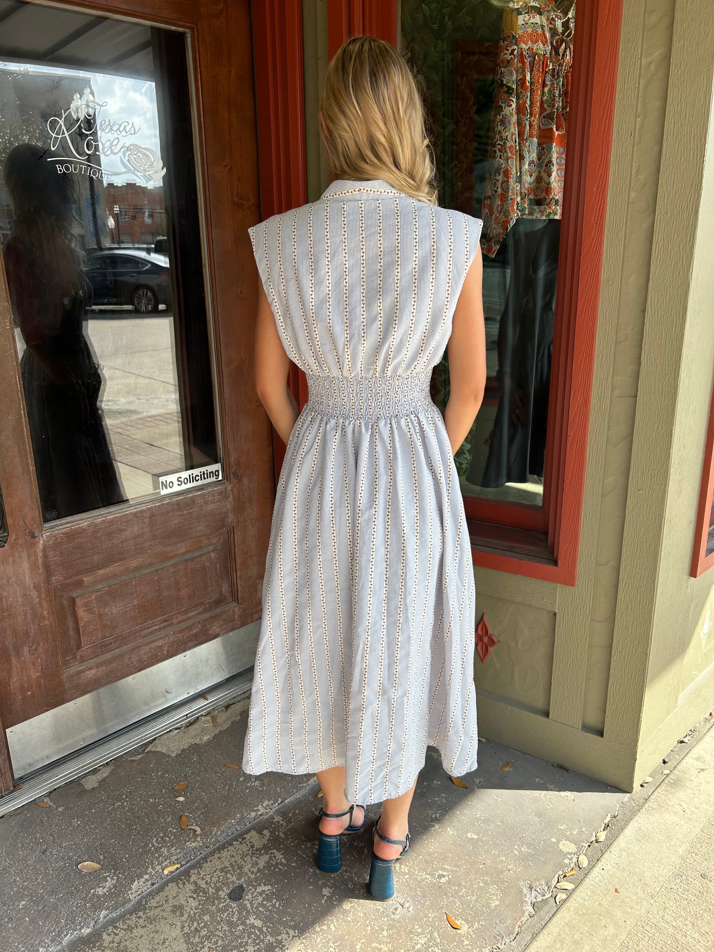 Linear Flower Dress