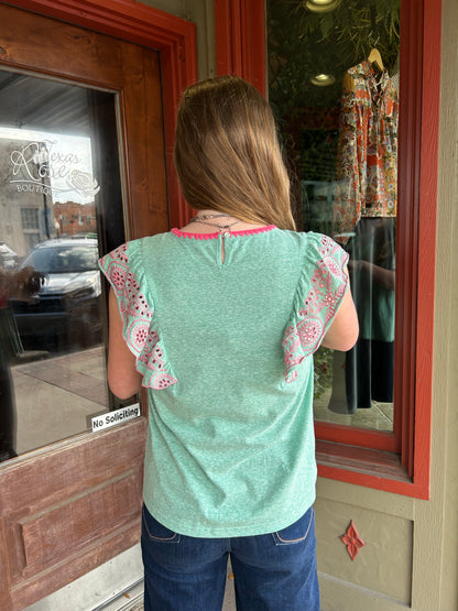 Mariposa Top - Atlantis Green