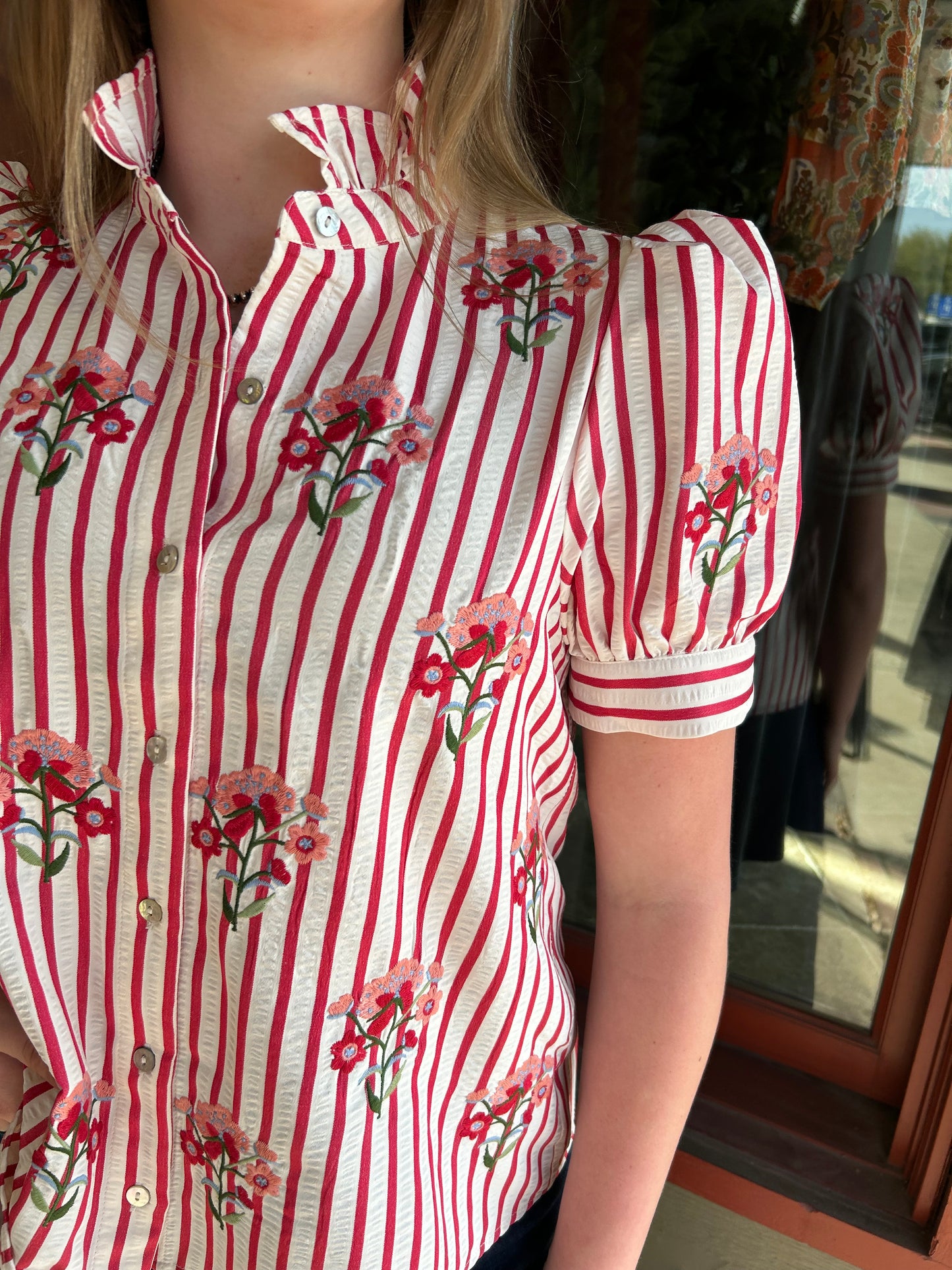 Hoppy Poppy Top - Red
