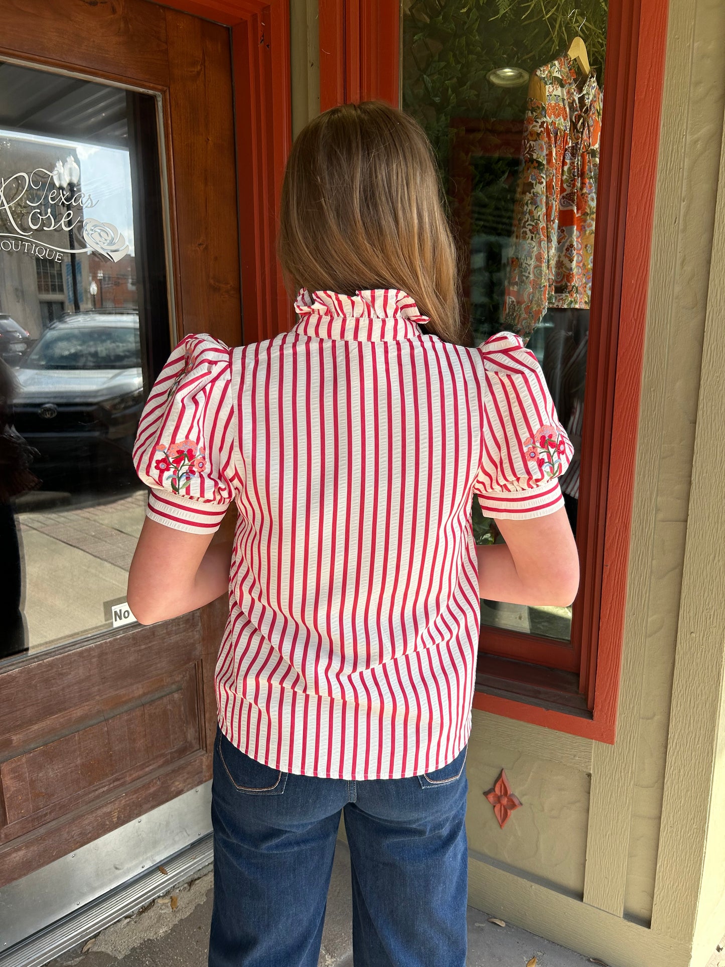 Hoppy Poppy Top - Red