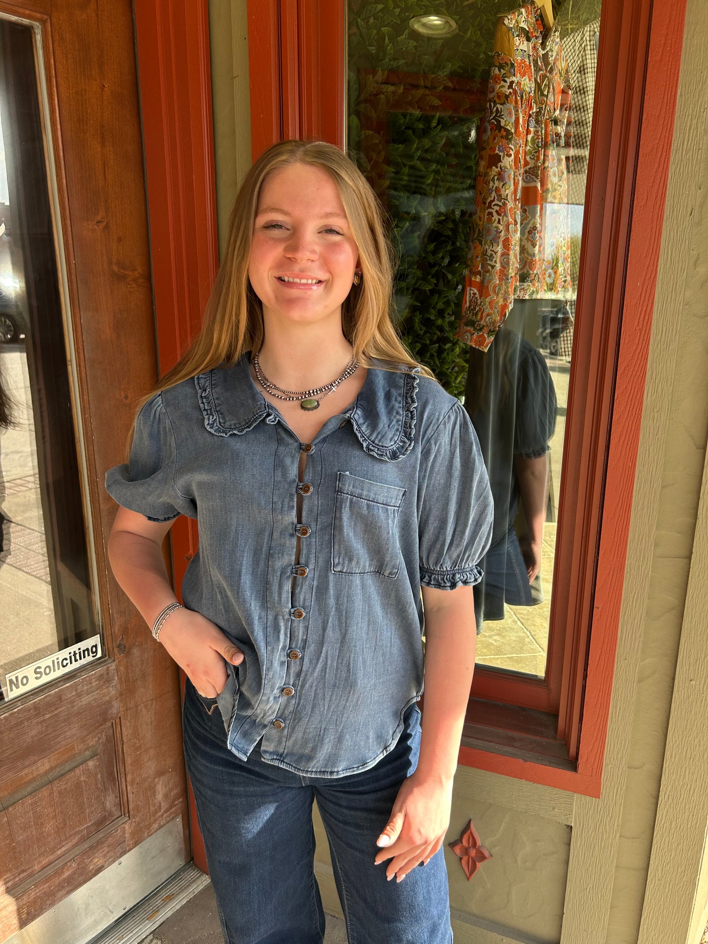 Sweet Pete Denim Top