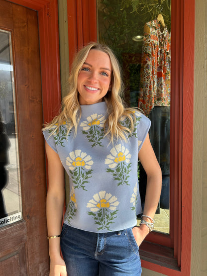 Flower Sweater Top