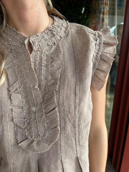 Striped Ruffle Top