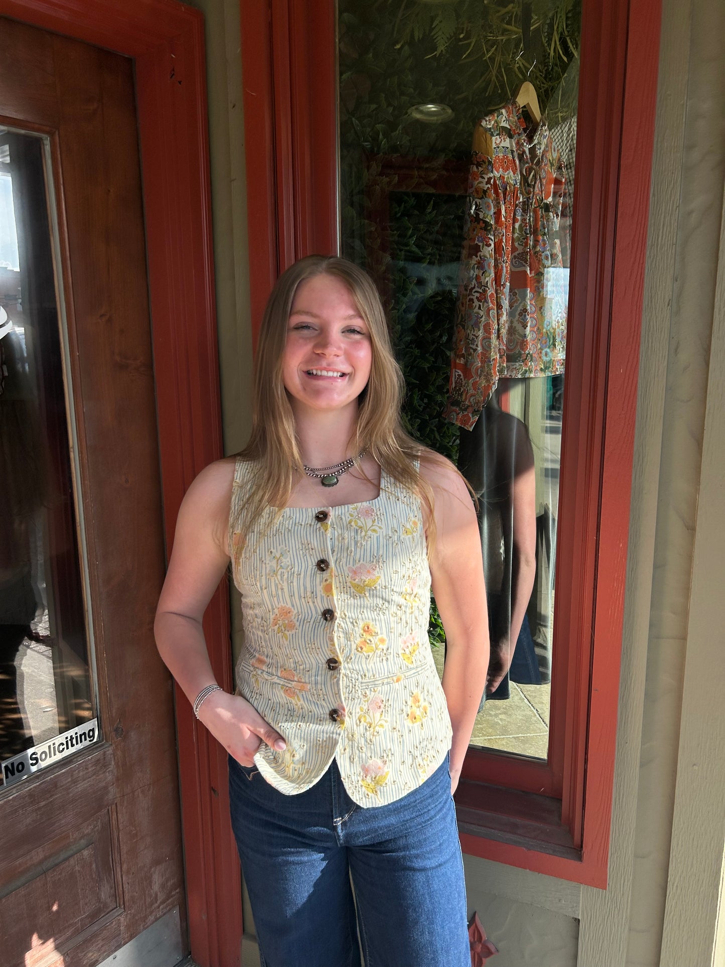 Flora Vest Top