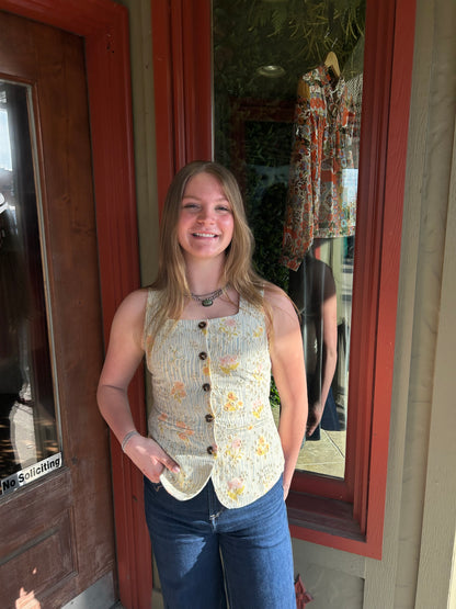 Flora Vest Top