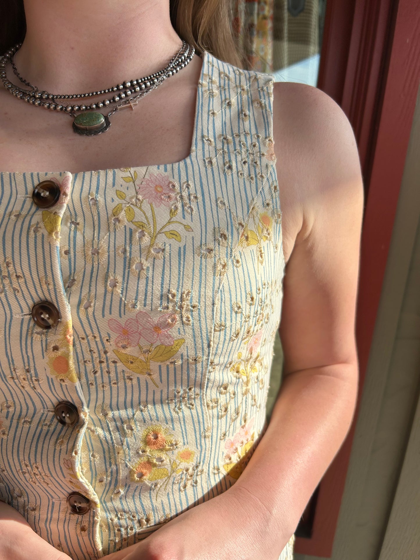 Flora Vest Top