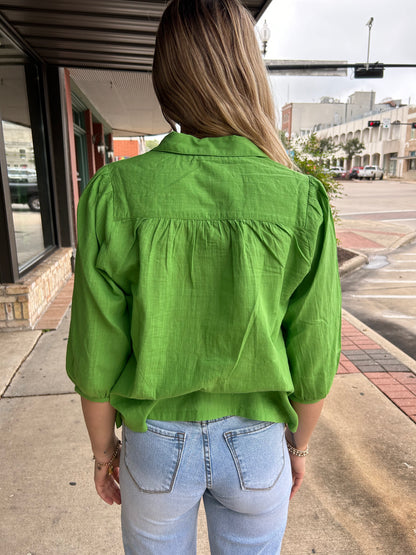 Smocked Yoke Top