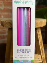 Load image into Gallery viewer, Cloud Nine Glitter Straw Set