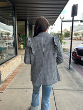 Load image into Gallery viewer, Houndstooth Ruffle Blazer