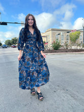 Load image into Gallery viewer, Shades Of Blue Floral Dress