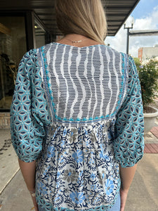 Multi Blues Top