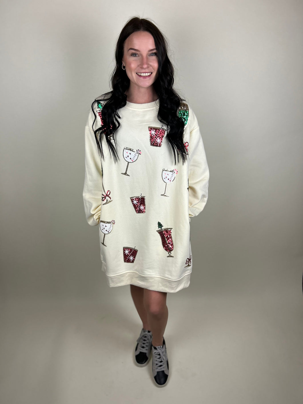 Drinks Up Pullover Dress