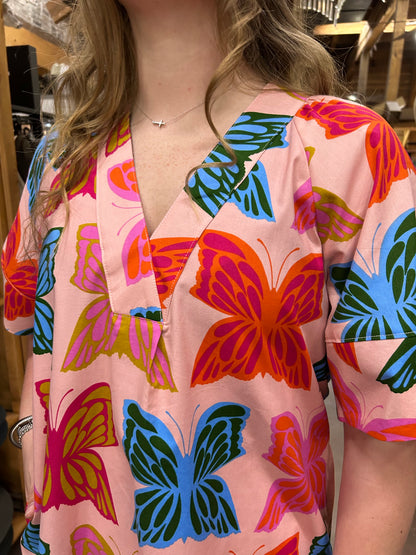 Butterflies Shift Dress