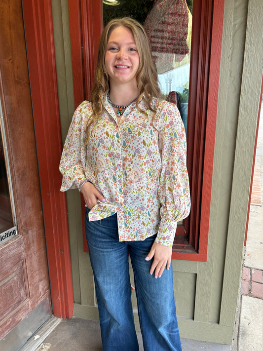 Morgan Shirt - Horse Floral