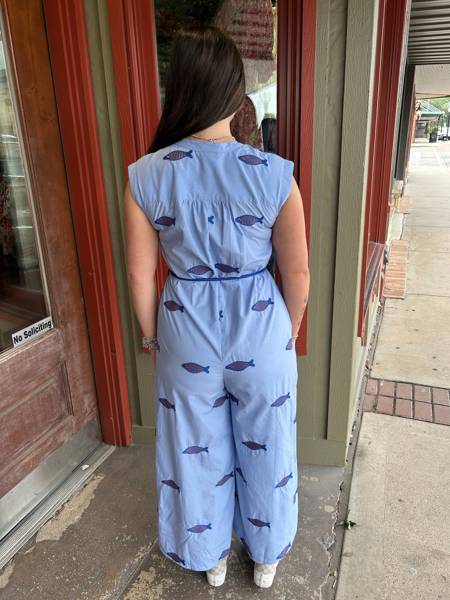 Embroidered Fish Jumpsuit