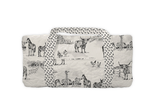 Black Donkey Toile Duffle Bag