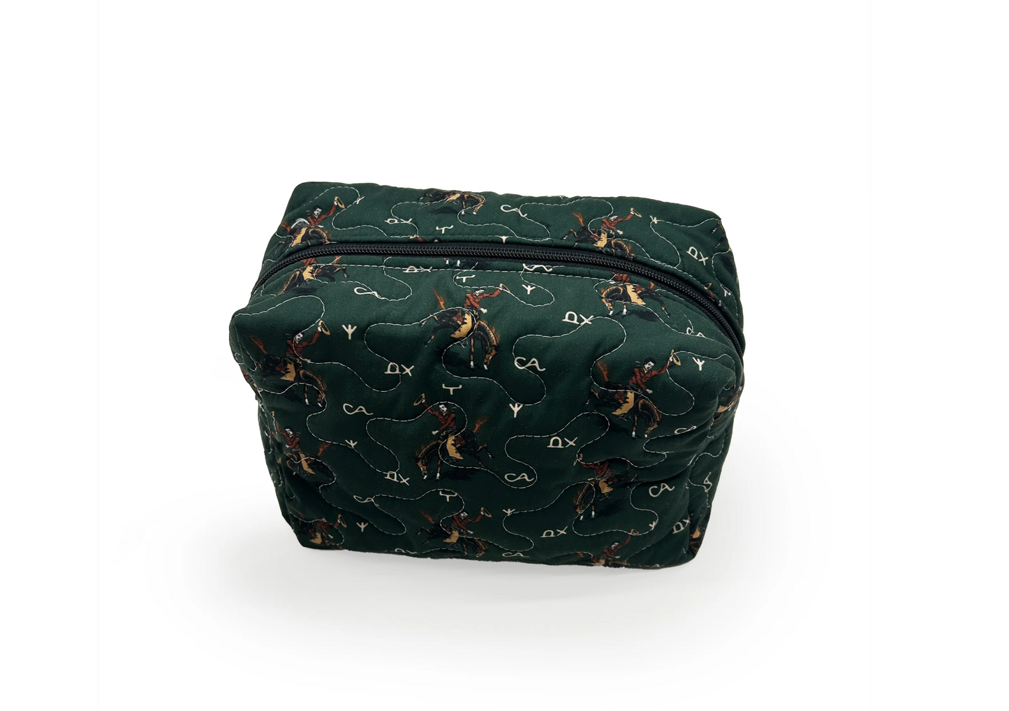 Emerald Lazy J Lg Makeup Bag