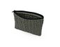 Black Ticking Stripe Makeup Bag