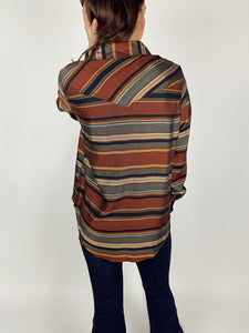 Copper Stripe Button Down