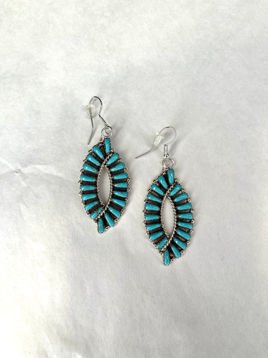 Needlepoint Oval Earrings