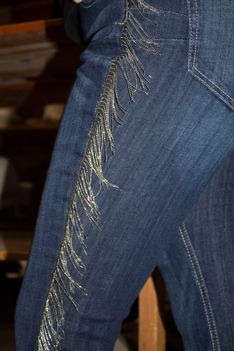 Fringe Flare Jeans
