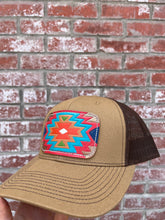 Load image into Gallery viewer, Dark Fall Aztec On Tan Cap